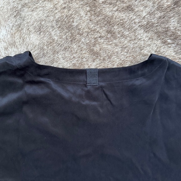 **SOLD** LAHGO NWOT Washable Silk Pajama Tee Pants Set in Immersed Black Size M - Picture 9 of 16